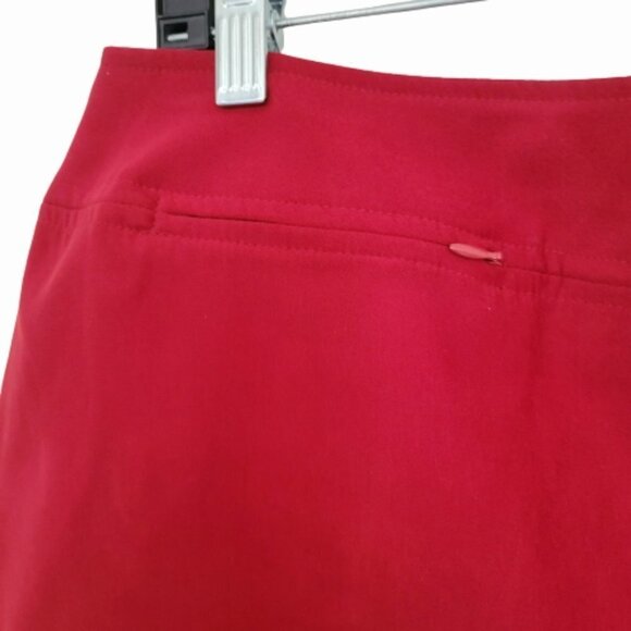 𝅺STRETCH red mini skirt 2 zipper pocket in front - Picture 3 of 3